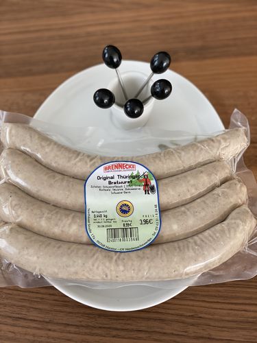 Thüringer Bratwurst 110g.- 1,50€ pro Stück (4 Stück im Paket)