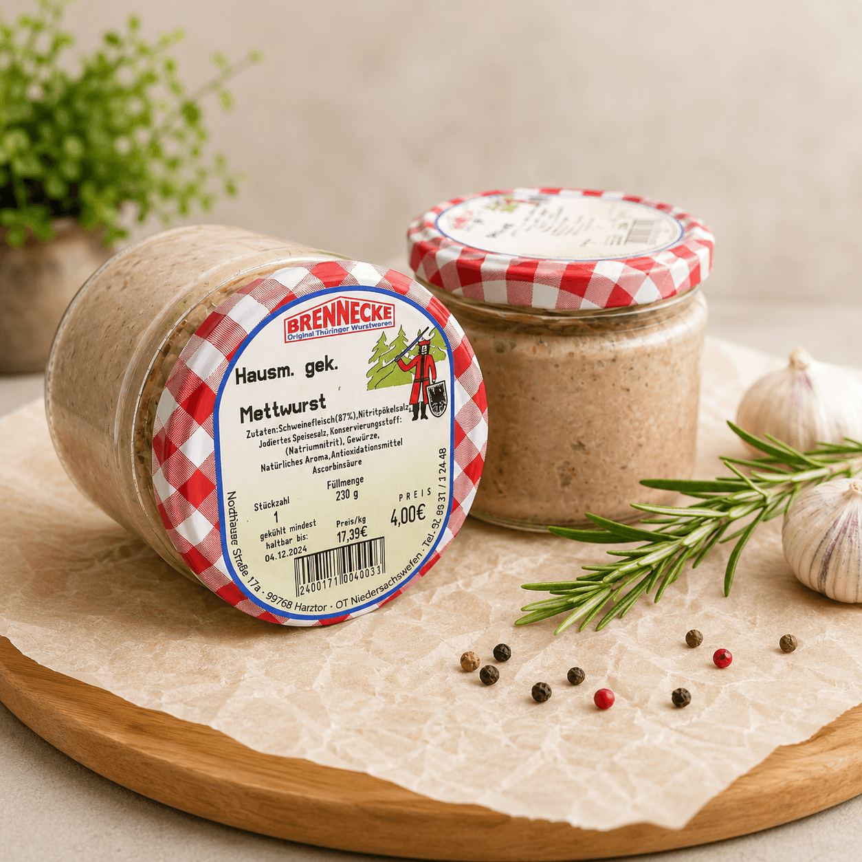 Hausmacher gekochte Mettwurst